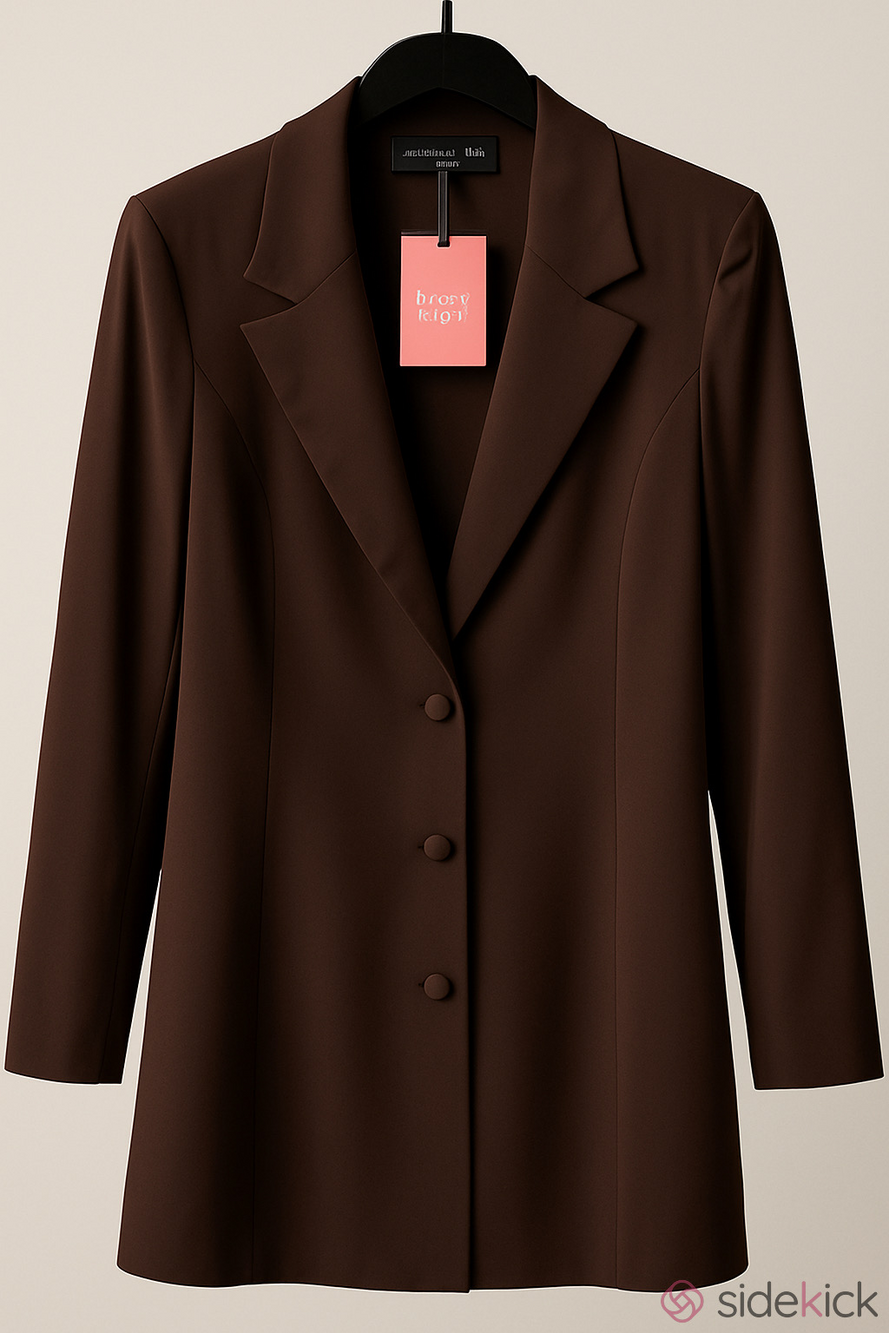 PrettyLittleThing Chocolate Brown Oversized Blazer Dress BNWT